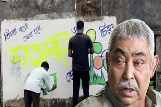 লোকসভায় তিহাড় থেকে 'খেলবেন' অনুব্রত? বীরভূমের দেওয়ালে পাল্টা জবাব বিজেপির
