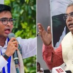 একুশে জুলাইয়ের পর সাংবাদিকদের মুখোমুখি হয়ে বক্তব্য রাখছেন দিলীপ ঘোষ