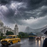 গভীর নিম্নচাপের প্রভাবে কলকাতার আকাশে কালো মেঘ, বজ্রবিদ্যুৎ-সহ ভারী বৃষ্টির আবহ